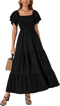 Women's Square Neck Midi Dress